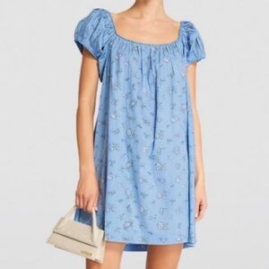 Doen Julie Dress in Floral Print - Blue